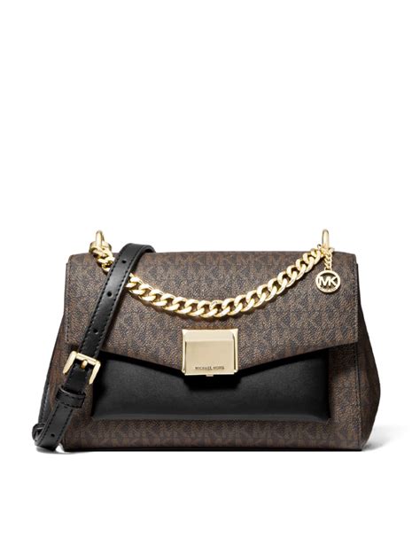 lita medium two-tone logo crossbody bag michael kors|crossbody bag michael kors.